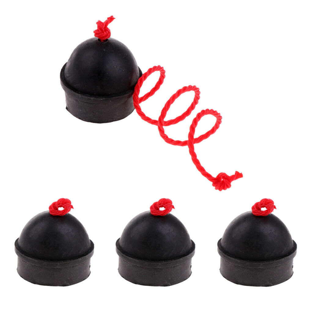 4x Pool Rubber Chalk Holder   Case Container with String for Billiard Snooker