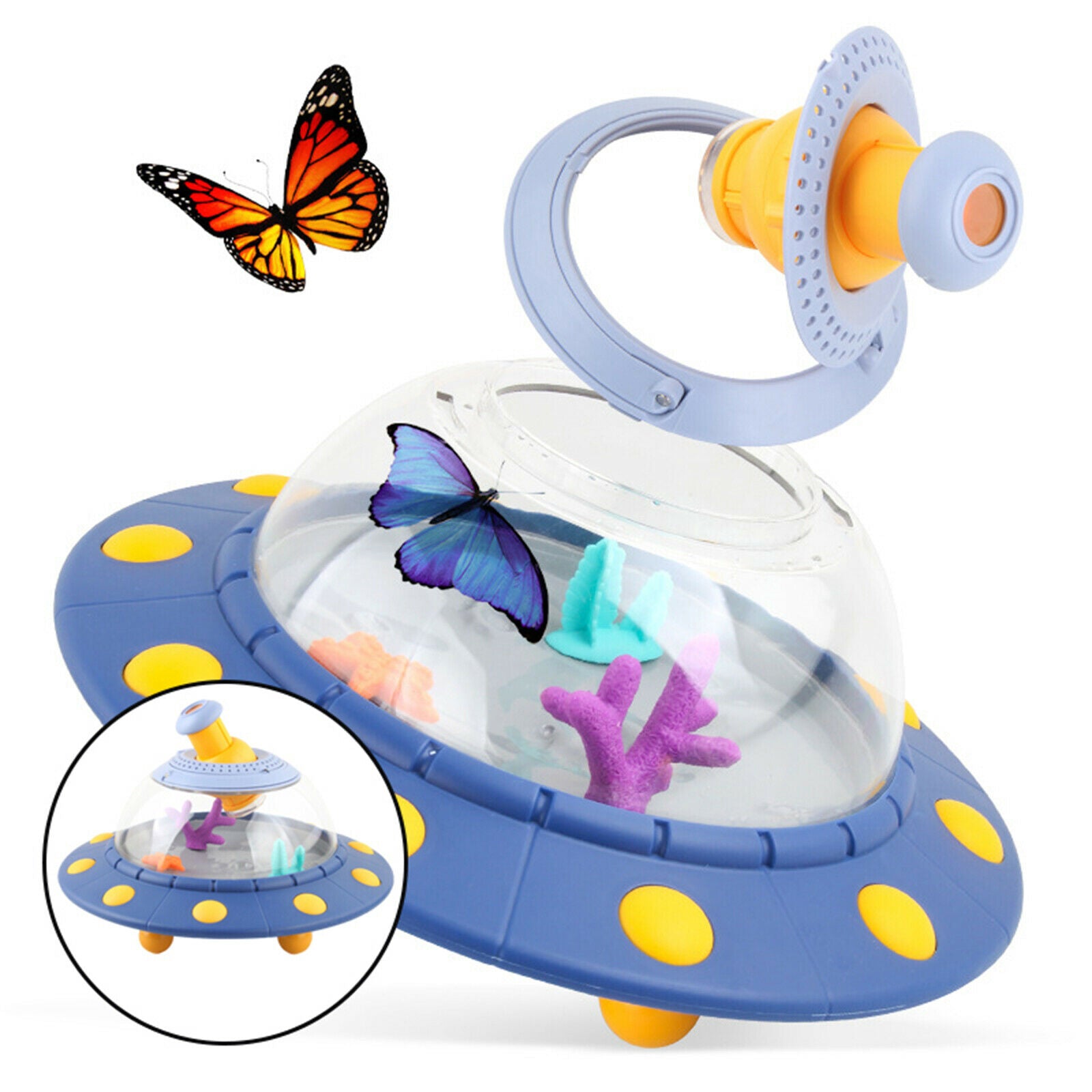Critter Catcher Bug Viewer Barrel Case Insect Bucket 360 Rotate Magnifier