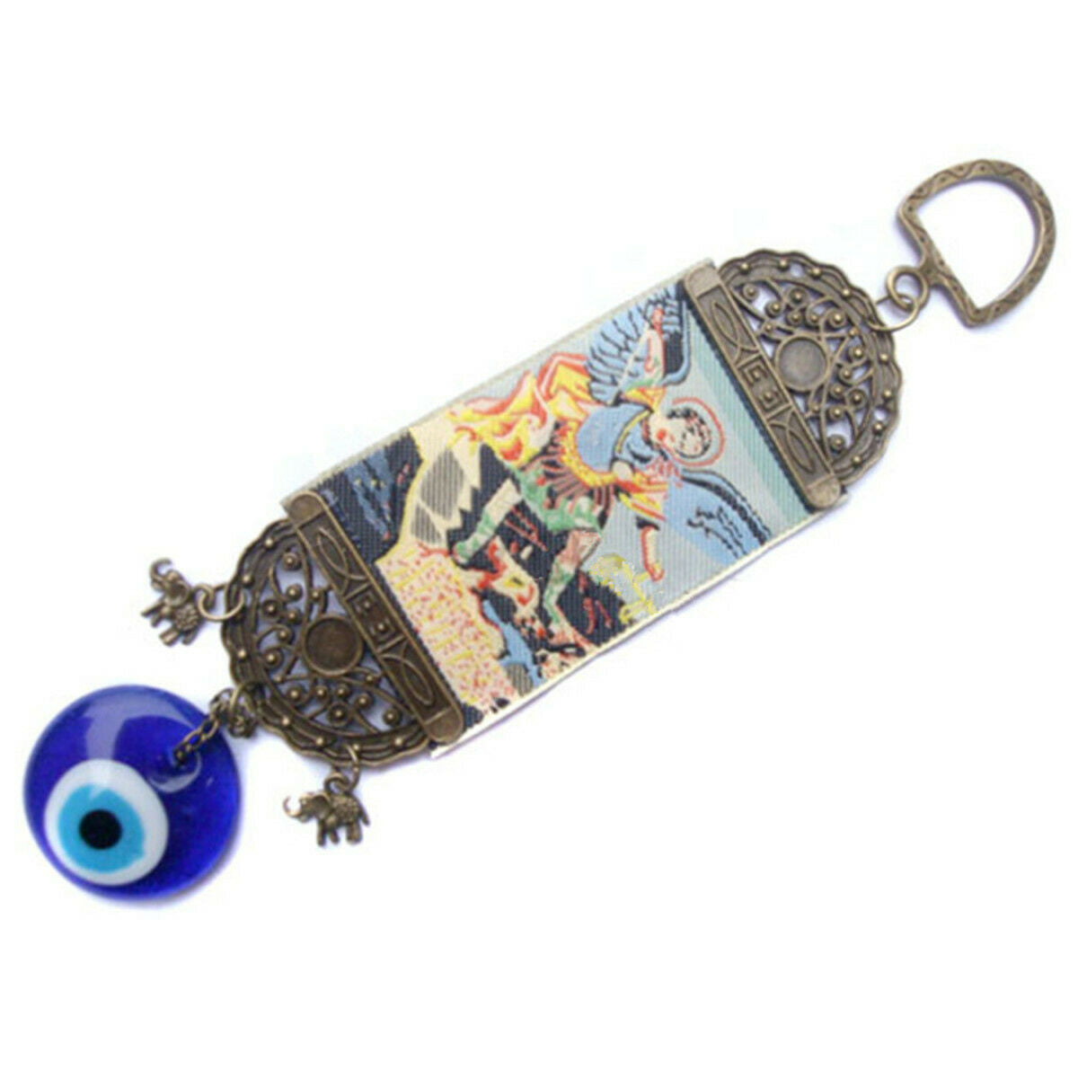 Turkish Greek Blue Big Evil Eye Amulet Wall Hanging Hand Made Lucky Pendant Gift