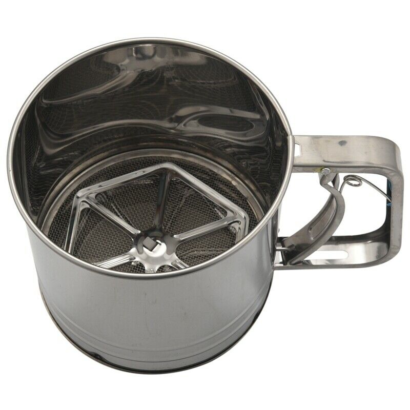 Stainless Steel Flour Sifter Large Baking Sieve Cup for Powdered Sugar P6L8L8