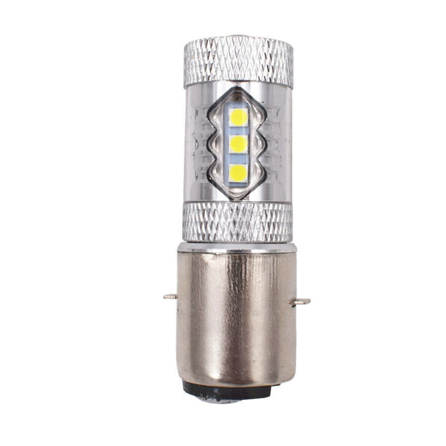 1Pcs 12V 80W BA20D H6 16LED Motorcycle Headlight Fog DRL Light Hi/Lo Beam Bulb