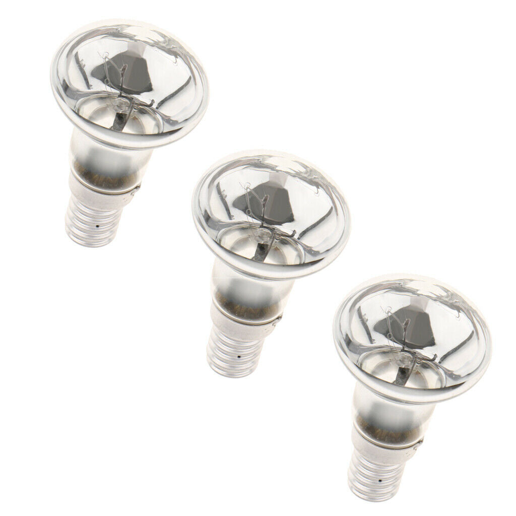 3 Pieces R39 Reflector Tungsten Filament Spotlight Bulb  Lamp SES E14 25W