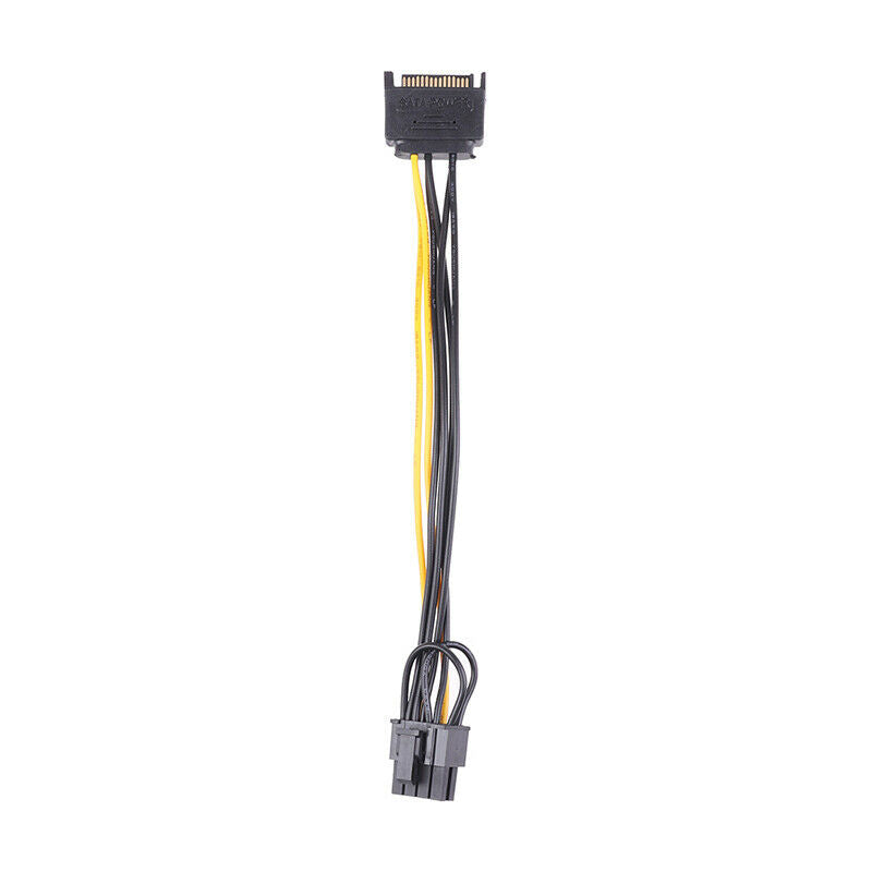 2PCS 15pin SATA Male to 8pin(6+2) PCI-E Power Supply Cable 15-pin to 8 pi.l8