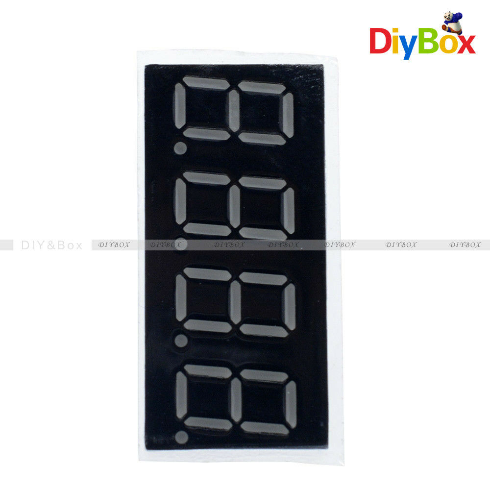 2PCS 0.36" 7 Segment 4 Digit Common Cathode 0.36" RED LED digital Display DIY