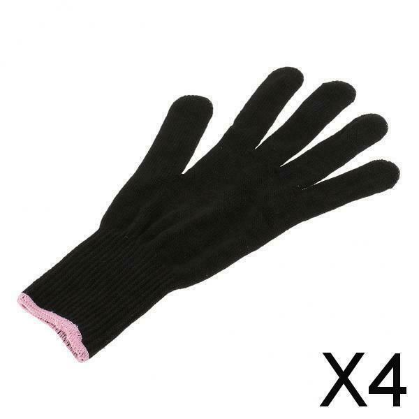 4X Professional Salon Heatproof Glove Bow Dryer Hand Protecting Mitt Black