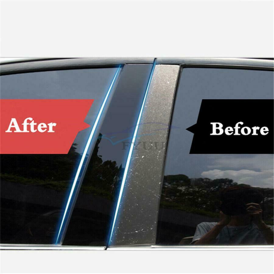 1 Set Anti-fade PC Car Door Window Trim Strip For 2015-2021 FORD F150 Keyless