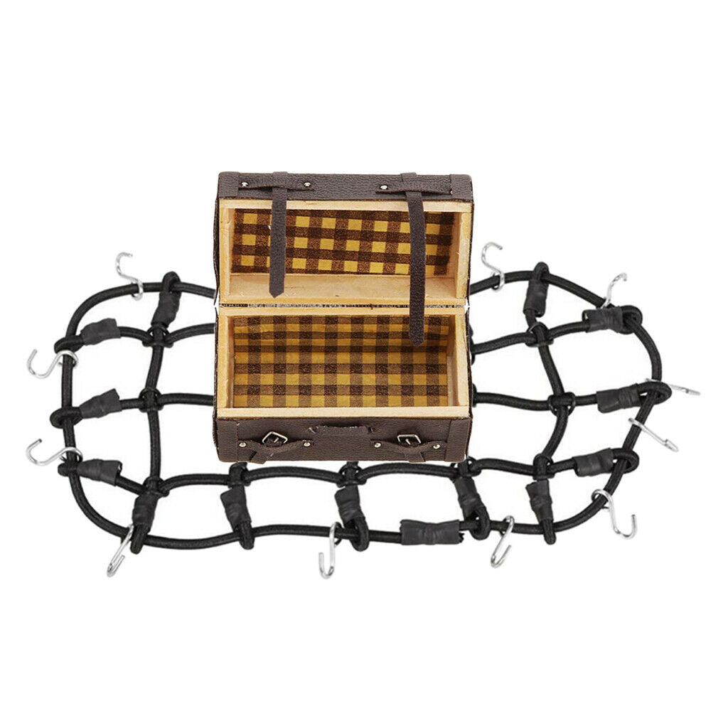 RC 1/10 Roof Rack Luggage Net With Luggage Case for D110 RC Crawler Car
