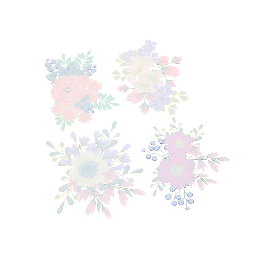 Flowers clothes patches heat transfer stickers printing iron on appliques.l8