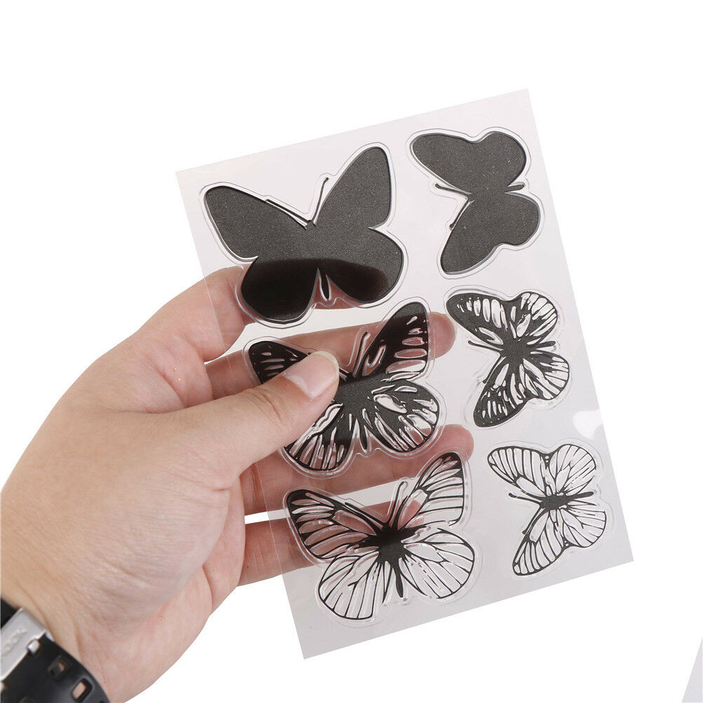 Butterflies Transparent Clear Silicone Stamp for DIY scrapbooking album De.l8