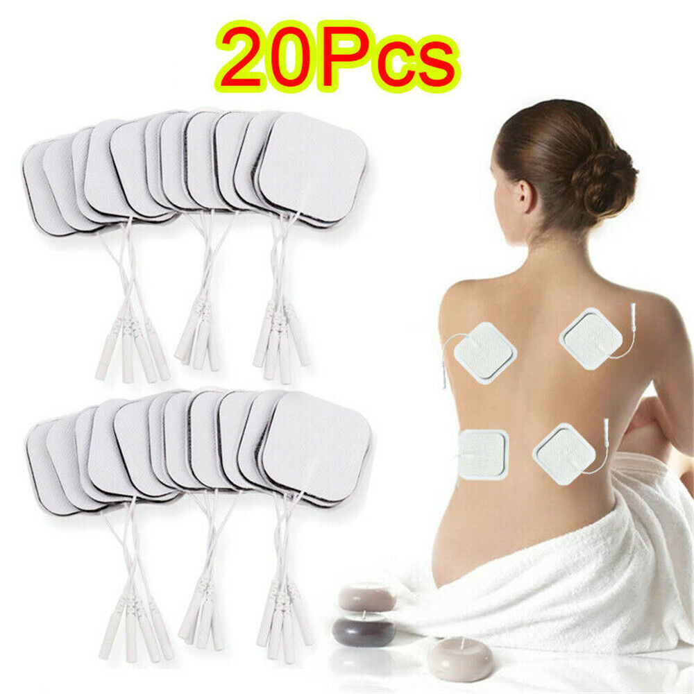 20PACK Replacement Pads For Massagers Tens Units Electrode Pads White Cloth Set