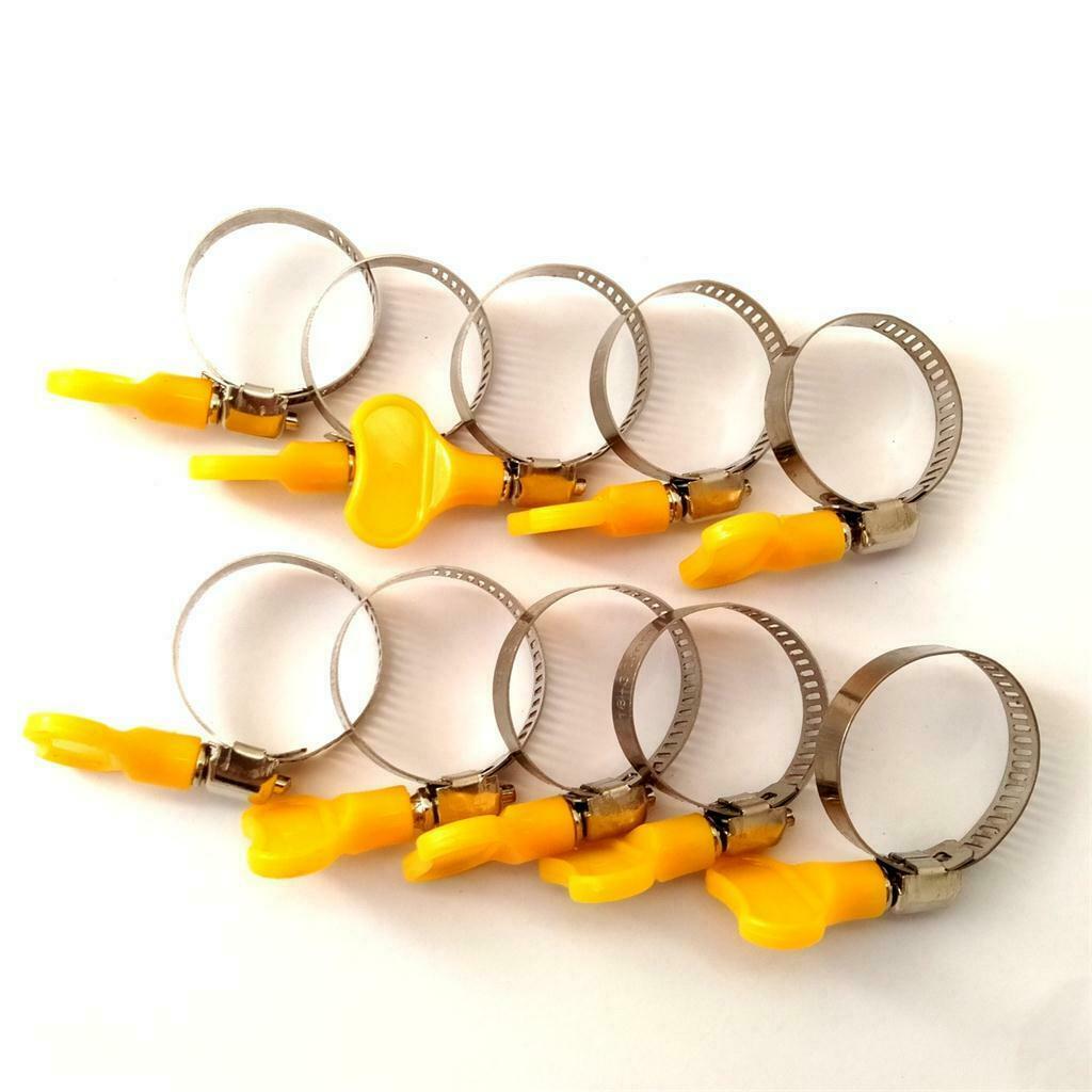 20 Piece 22-32mm/10-16mm Key-Type Adjustable Stainless Steel Hose Clamp, Pipe