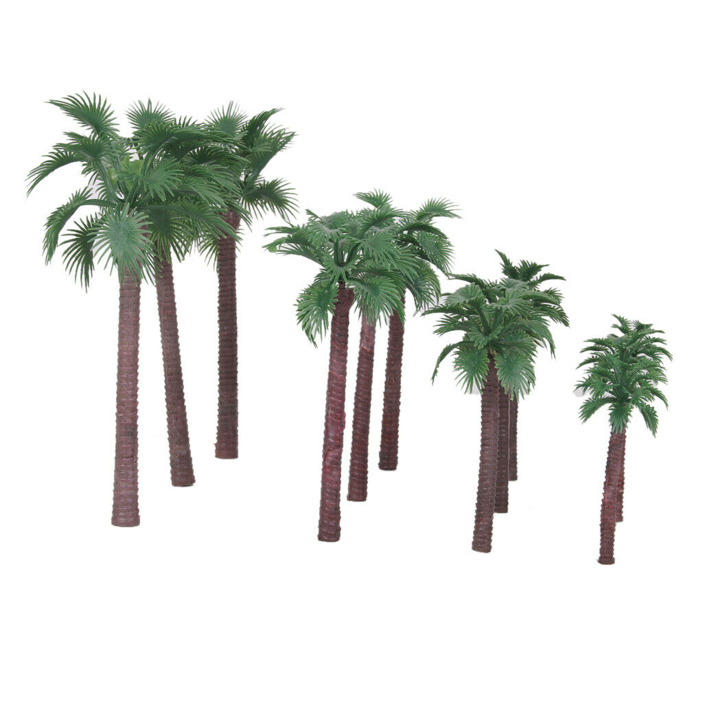 12pcs Grave Railroad Tree Landscape Palm Game Trees