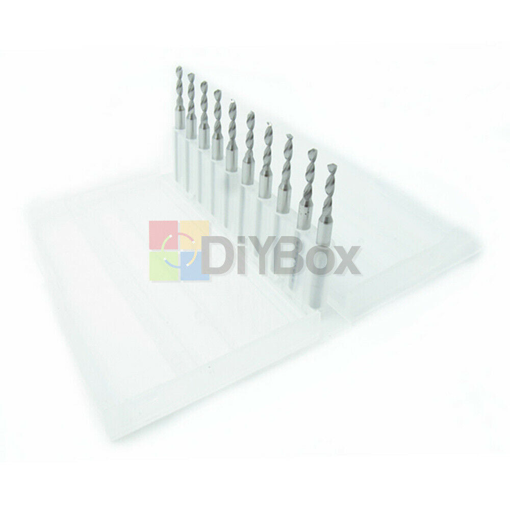 10PCS 0.8mm Micro Mini Carbide steel Engraving Drill Bit PCB press CNC Dremel