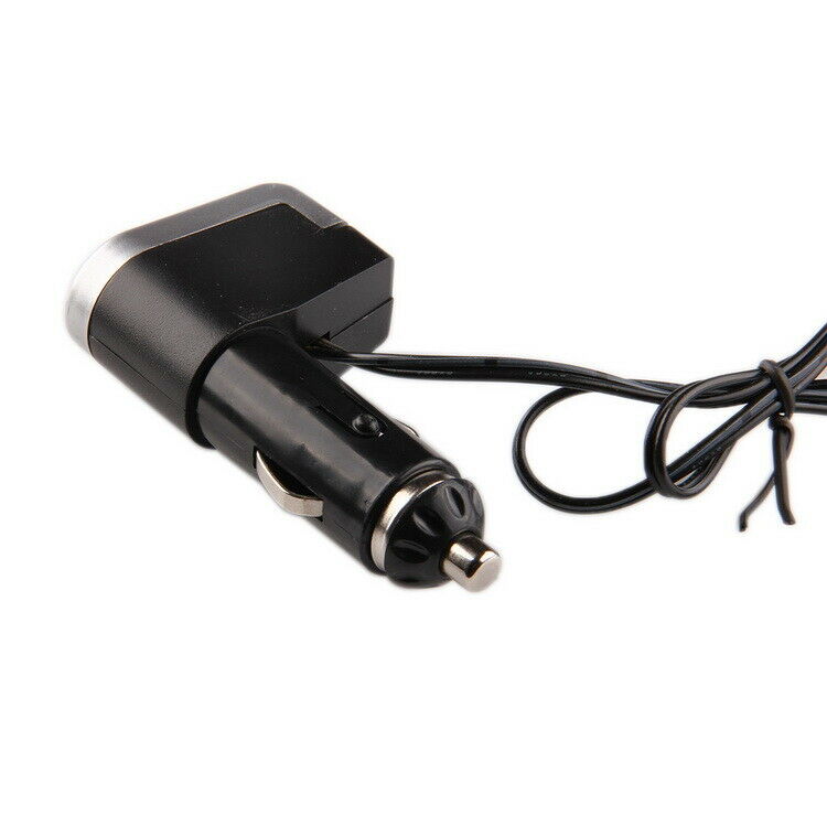 Black Car Cigarette Lighter Socket USB Charger Splitter 12V Power Adapter