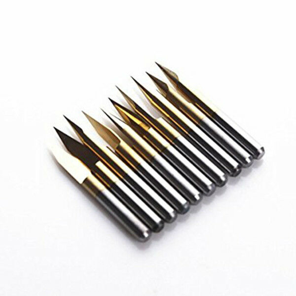 10 x Titanium Coated Carbide PCB Engraving CNC Bit Router Tool 30 Degree 0.2mm