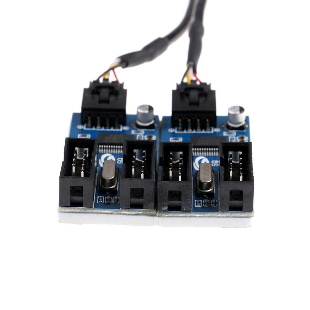 1Pc 9pin USB header male 1 to 4 female extension splitter cable 9p multip C i XC