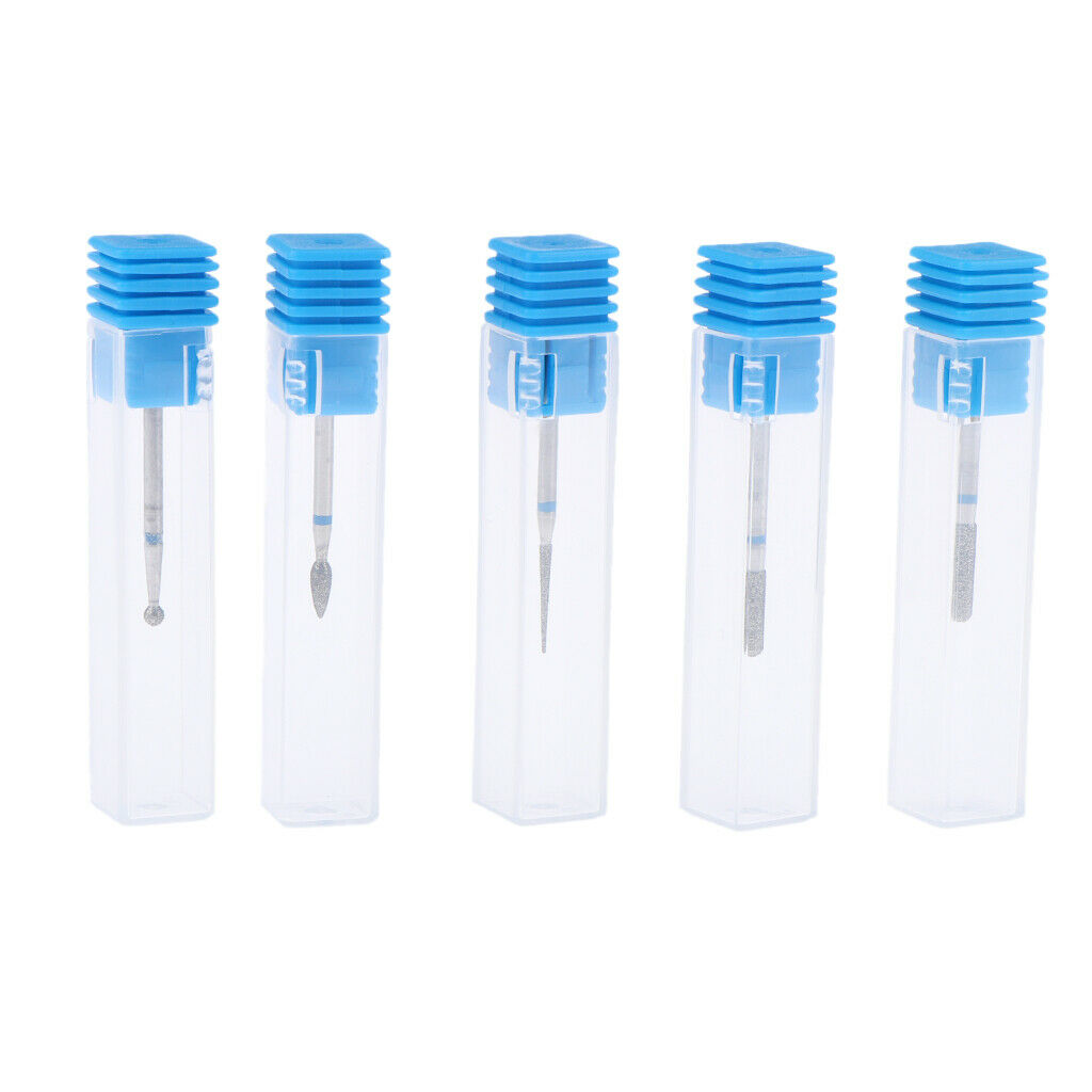 5pcs/set Alloy Small Barrel Head Nail Drill Bits Set Nail Tips Grinding Head