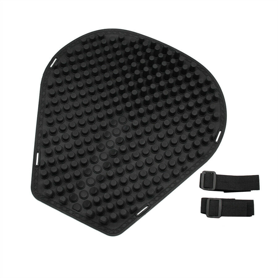 Motorcycle Silicone Seat Cushion Breathable Pressure Relief Ride Seat Pad Black