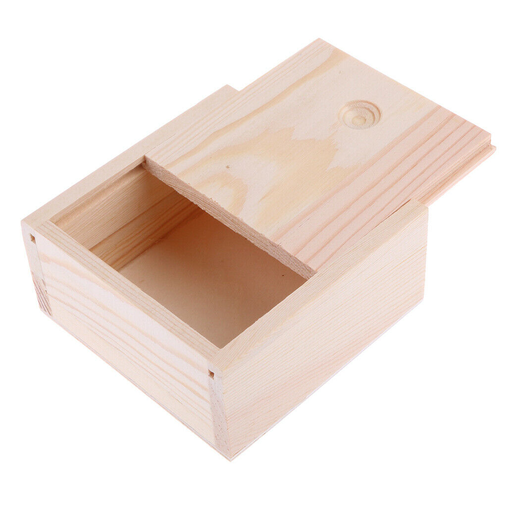 Small Plain Nature Wooden Container Box Gift Small Gadgets Wood Storage Case