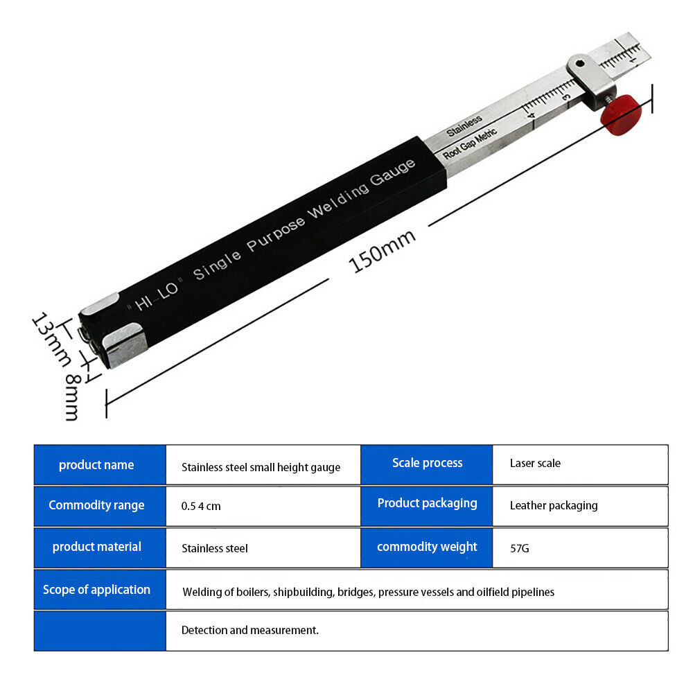 Weldseam Gauge Welding Internal Measuring Instrument Welding Inspection Ruler