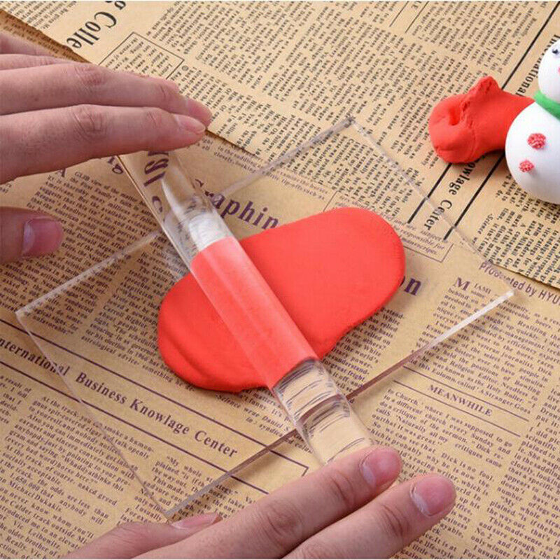 Acrylic Clay Crafts Acrylic Roller Hollow Rolling Clay Bar Roll Stick To.l8