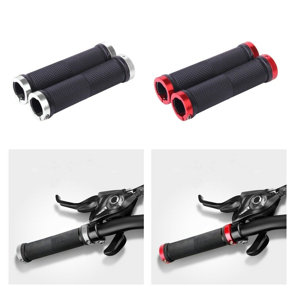 4pcs Bicycle Double Lock MTB Handle Bar Grips Road Bike Hand Cover Anti-slip