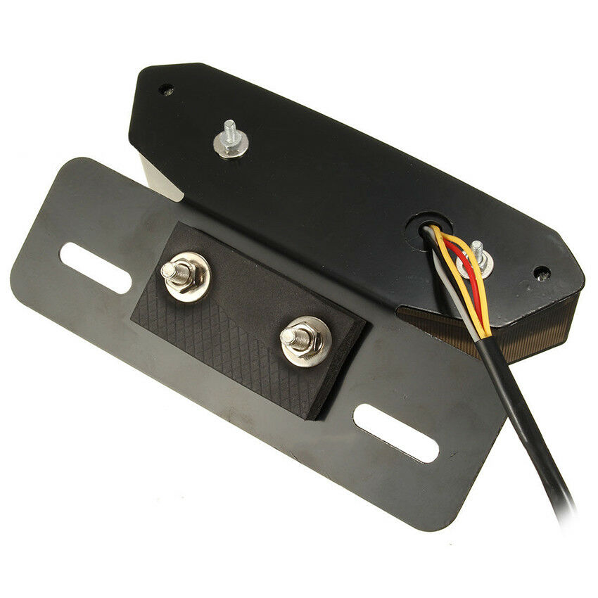Universal White Motorcycle Bike ATV Led Tail Brake Stop License Plate Light