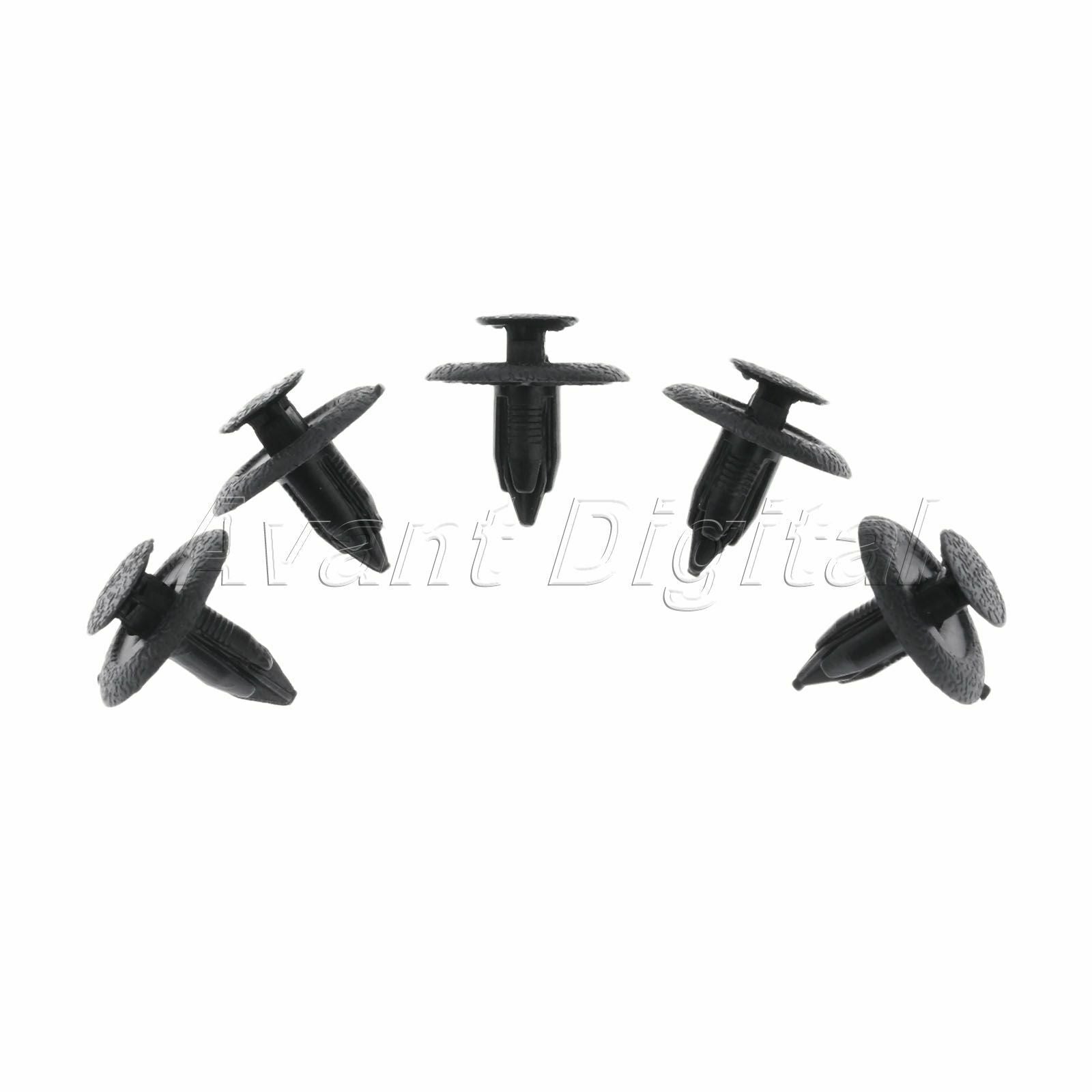 50PCS Black Plastic fasteners Interior Clip Push Type Fit for Vehicles Mazda 323