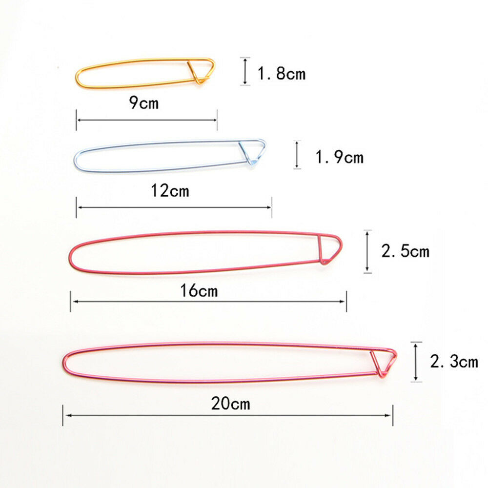 4pcs Aluminum Stitch Holders Pins Knit Knitting Needles Crochet Hooks Mixed Size