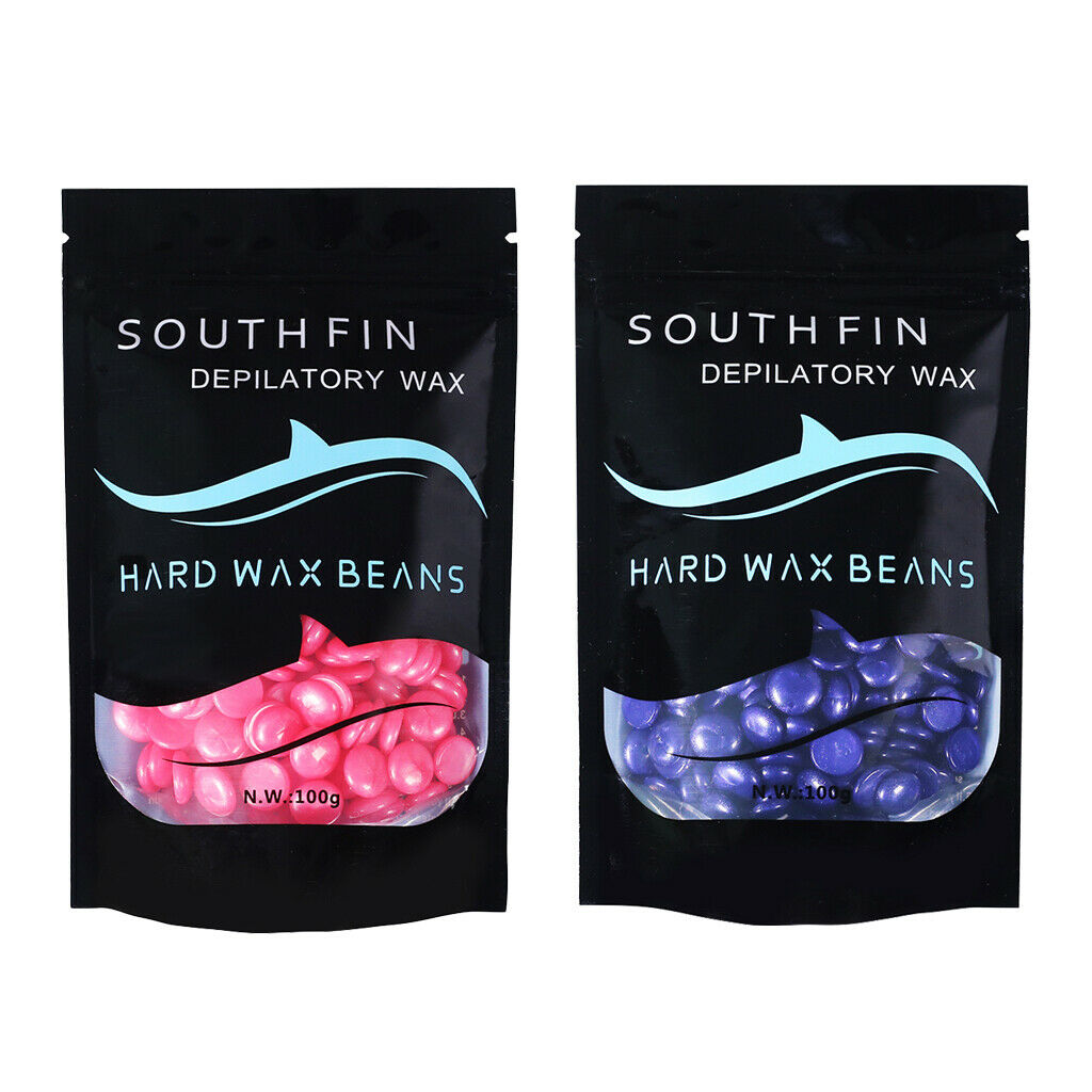 2Bags 200g Hard Wax Beads Women Men Hair Removal Depilatory Waxing Beans