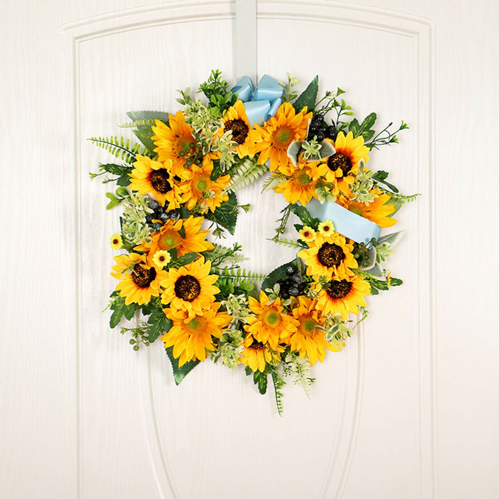 Artificial Sun Flower Wreath Door Living Room Front Door Patio Ornament