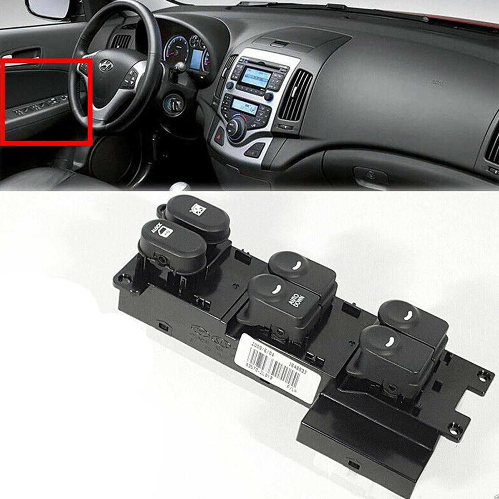93570-2L010 Left Front Power Window Master Switch LHD For Hyundai i30cw 08-11