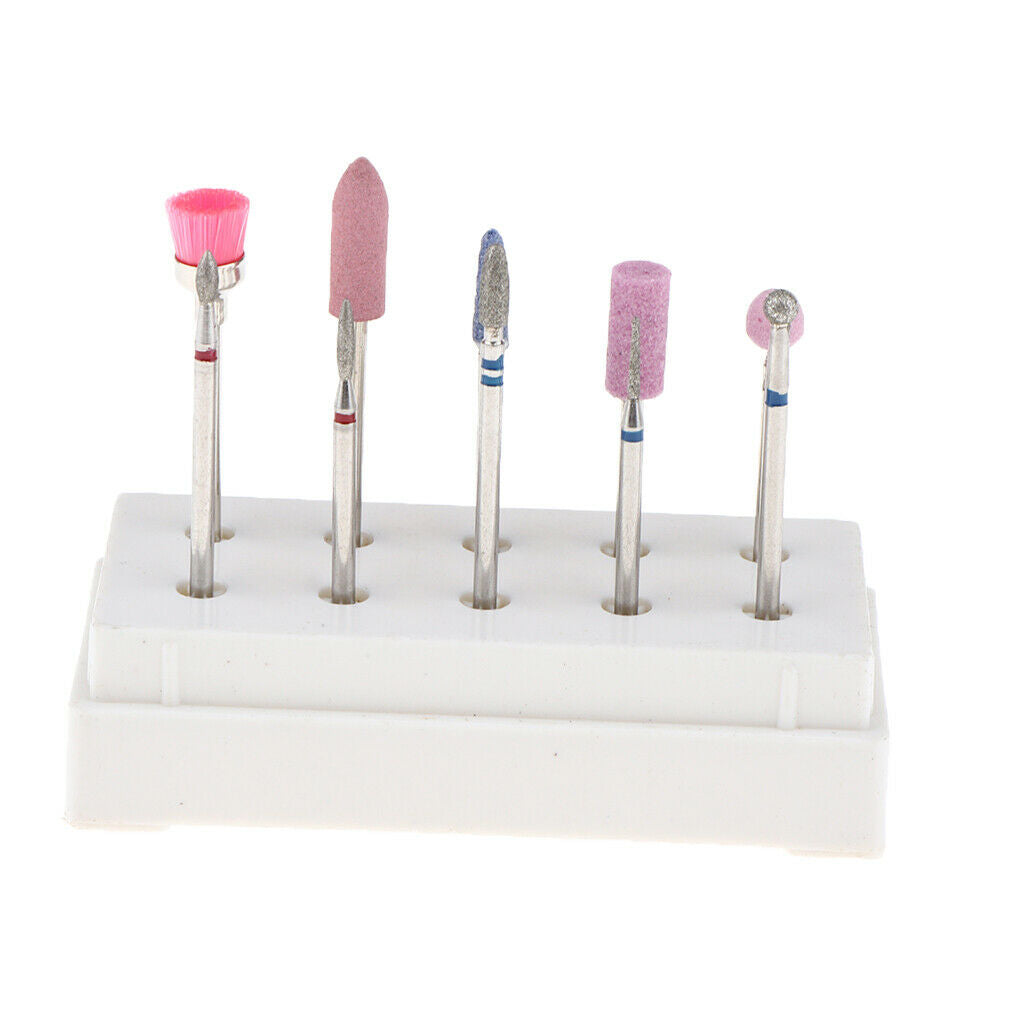 20Pcs Stainless Steel Nail Drill Bit Grinding Head for Electric Nail Machine