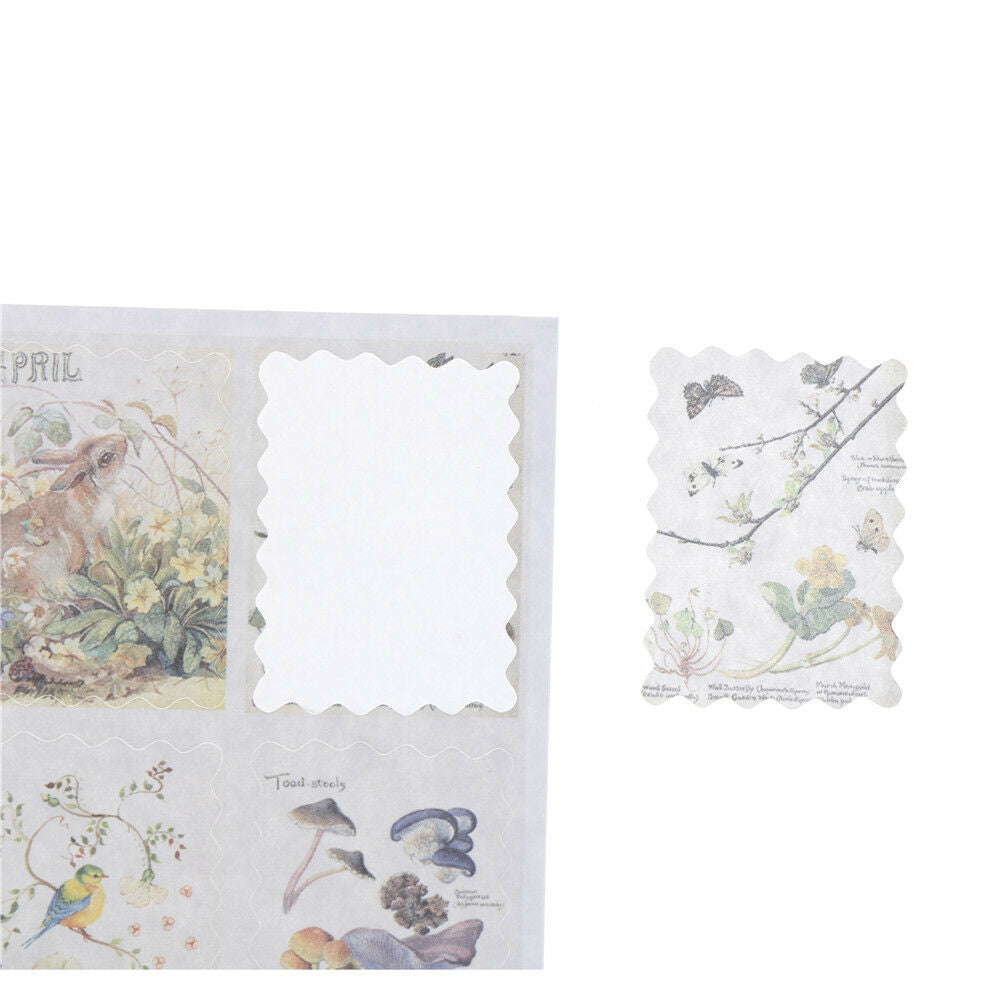 Hand-Painted Flower Plants Decorative Adhesive Stickers DIY Decor Diary St.l8