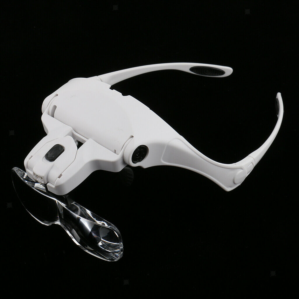 2 Set Head Magnifier Lighted Magnifying Glass for Eyelash Extensions Tattoo