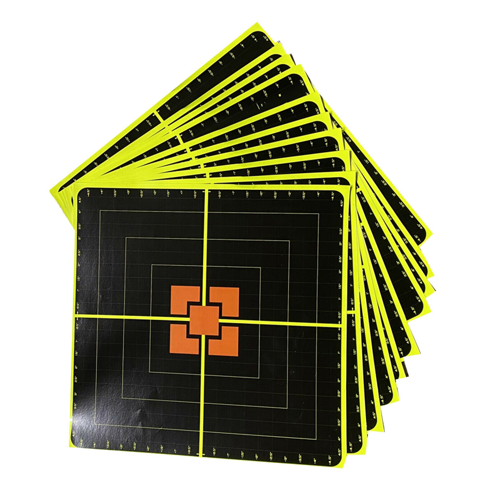 10 Packs 10inch Square Shape Shooting Targets Self Adhesive Gun Range Paster