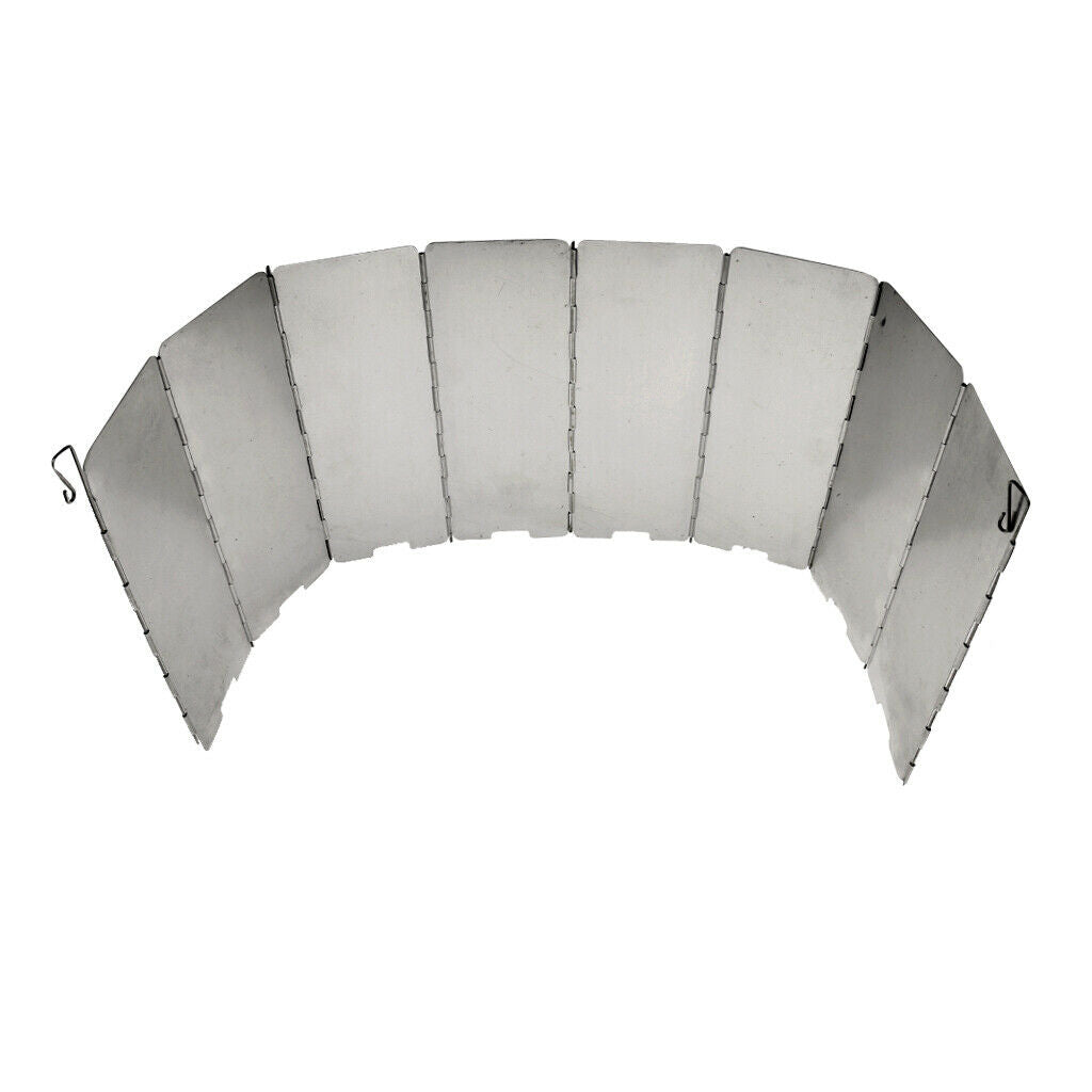Outdoor Camping Barbecue Stove Burner Cooker Folding Wind Screen Windshield