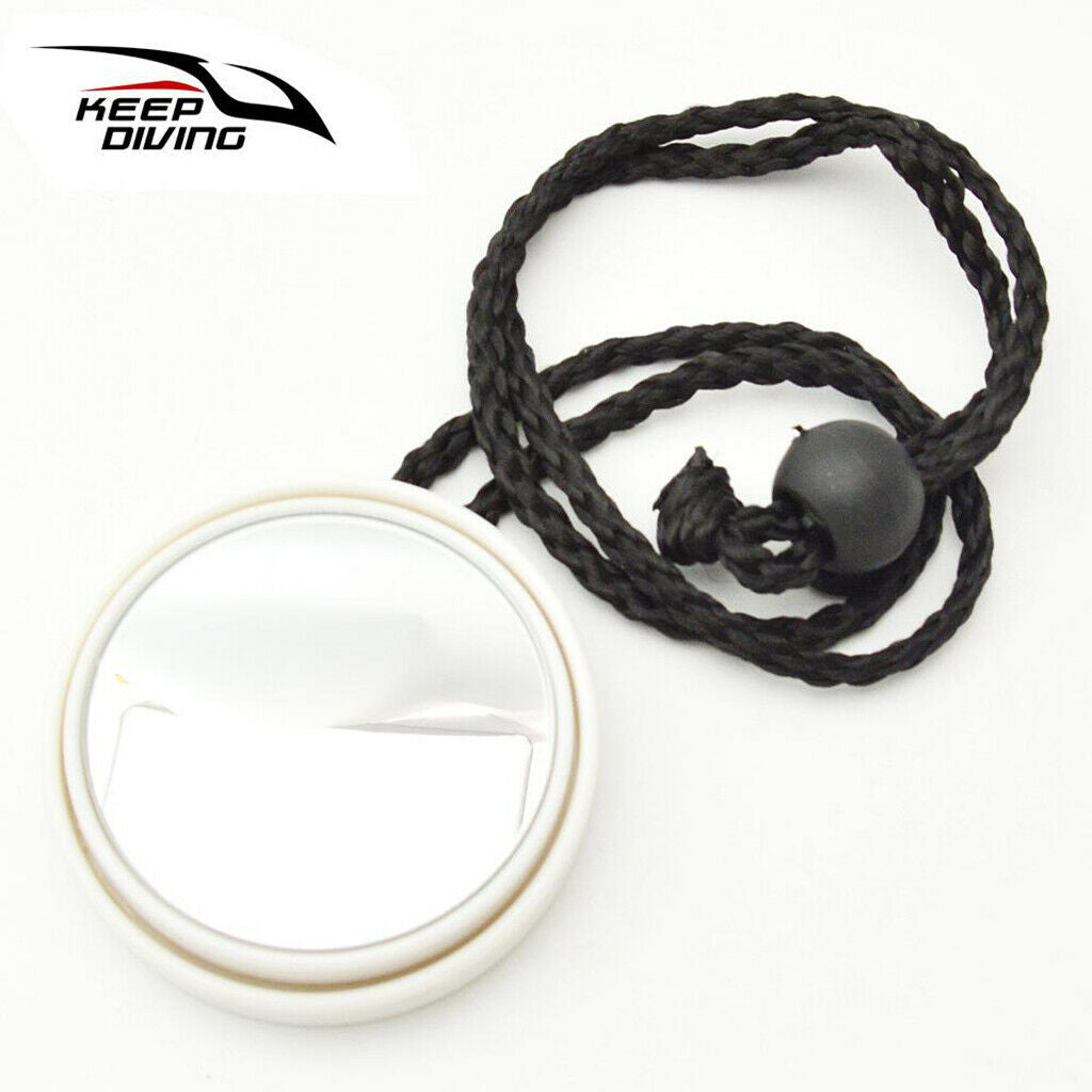 2Pcs Diving Rearview Mirror Cave Tech Dive Safety Gear with Lanyard Premium