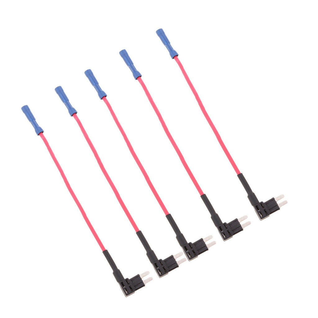 5 Pieces Car Motorcycle ATM Mini Blade Fuse Holder Add a Circuit Fuse Tap