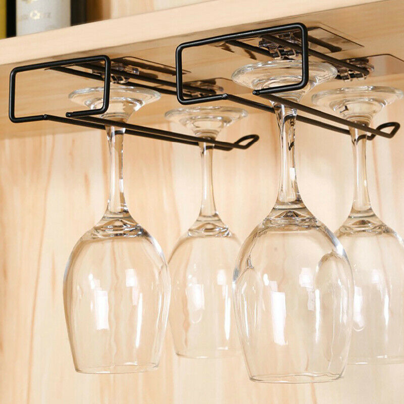 Wine Glass Iron Holder Hanging Rack Storage For Cabinet & Bar Home Dec.l8