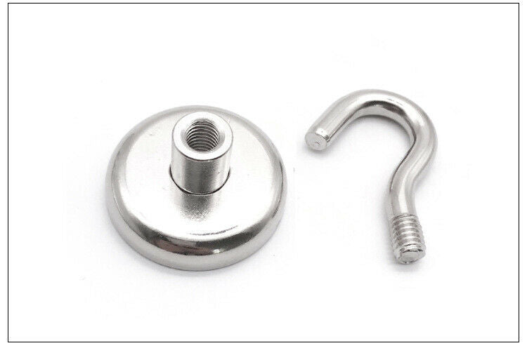 20x38mm 12Lb Heavy Magnetic Hooks With Stickers Strong Powerful Neodymium 10pcs