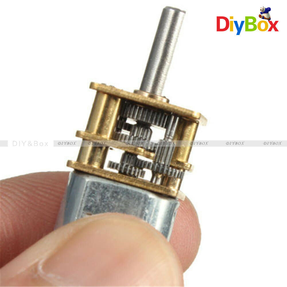 30RPM Micro Speed Reduction Gear Motor with Metal Gearbox Wheel DC 6V N20