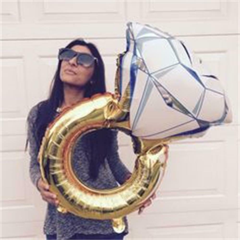 2pcs Diamond  Foil Balloon Air Balloon Helium Balloon for Wedding