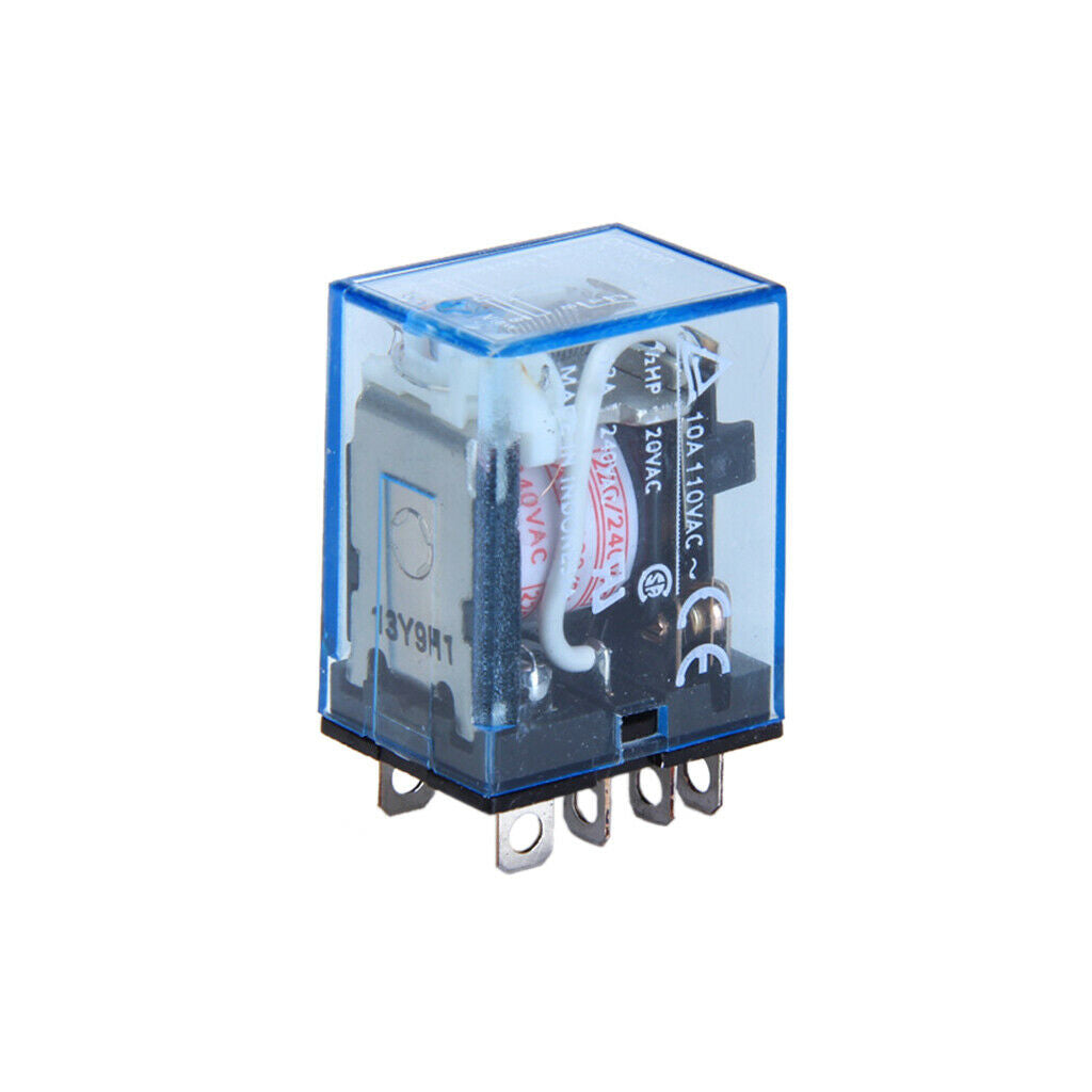10A 240VAC / 10A 28V 8Pin 2NO 2NC LY2N-J Lamp Coil Power Relay DPDT