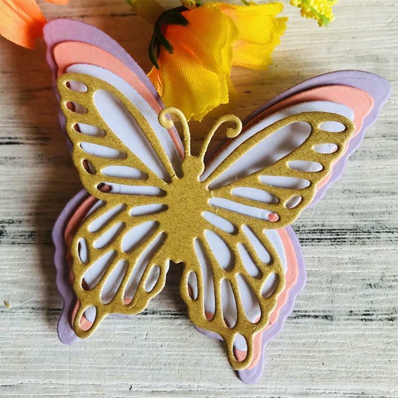 Four Butterfly Carbon Steel Cutting Dies DIY Scrapbooking Photo Album Embossing