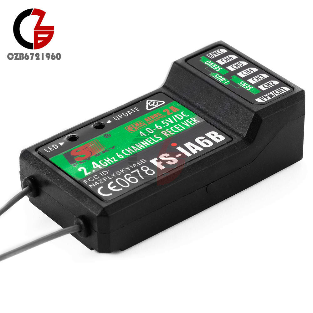 Flysky FS-iA6B 2.4G 6CH Receiver PPM Output per i4 i6 i10 GT2 Transmitter RC285