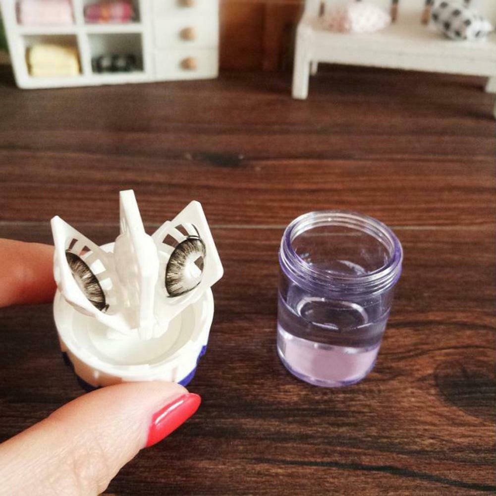 US-pupil Plastic Washing Box Manually Contact Lens Cleaner Container Tools @