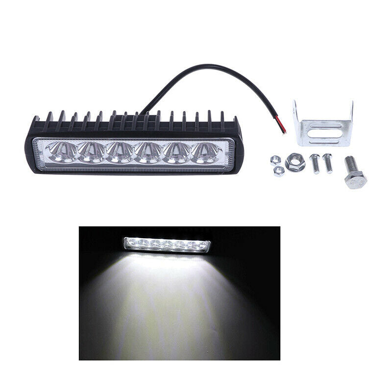 6inch 18W 6LED Work Light Bar Flood Spot Beam Offroad Car SUV Driving Work LA Rf