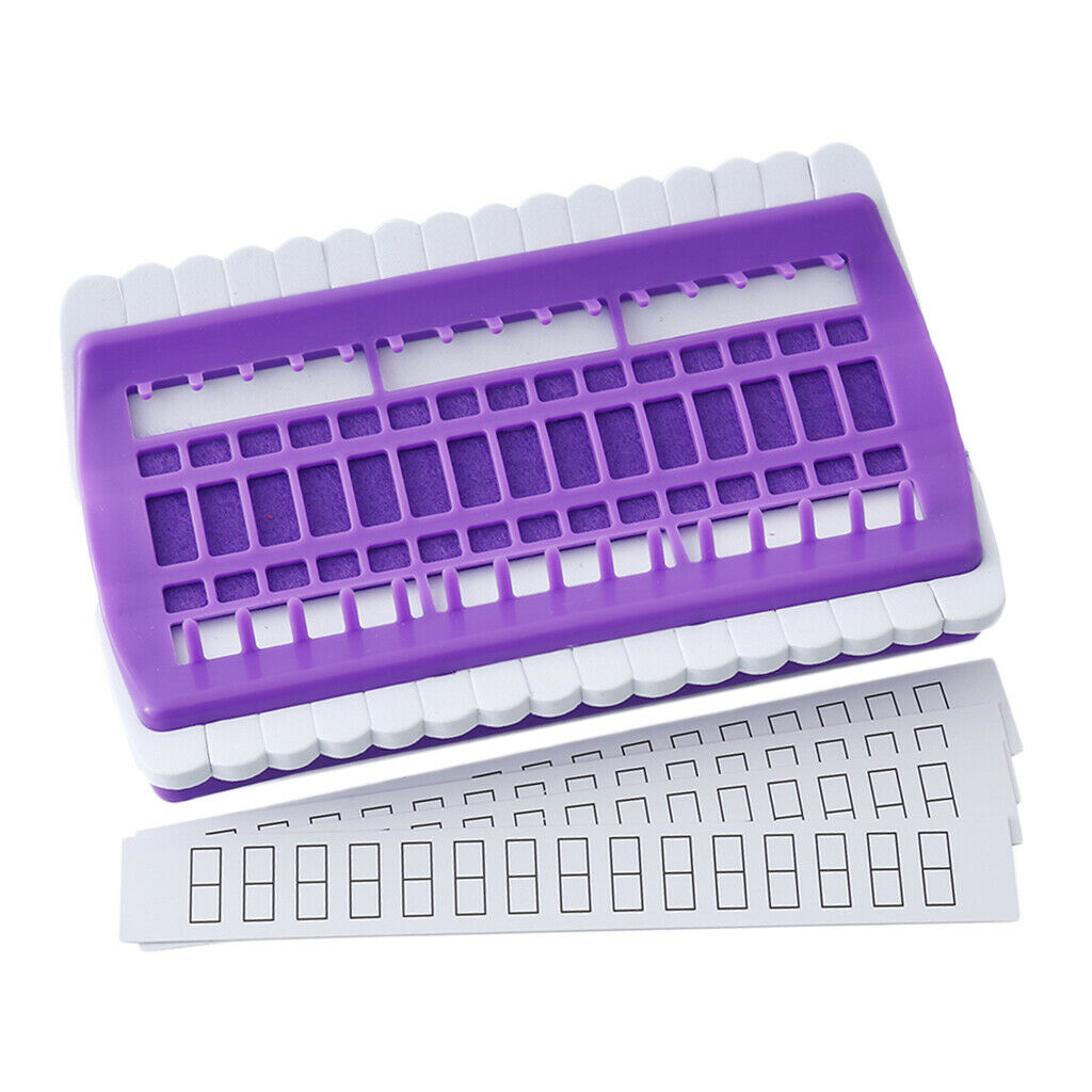 2 Pcs Yarn Floss Organizer Dedicated Tool PU Needle Pins Holder (Purple)
