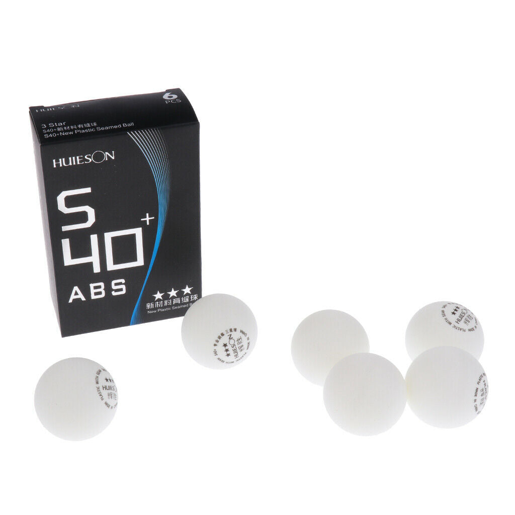 6pc 3-Star 40+mm Premium  Pong Balls Advanced Training Table Tennis Ball